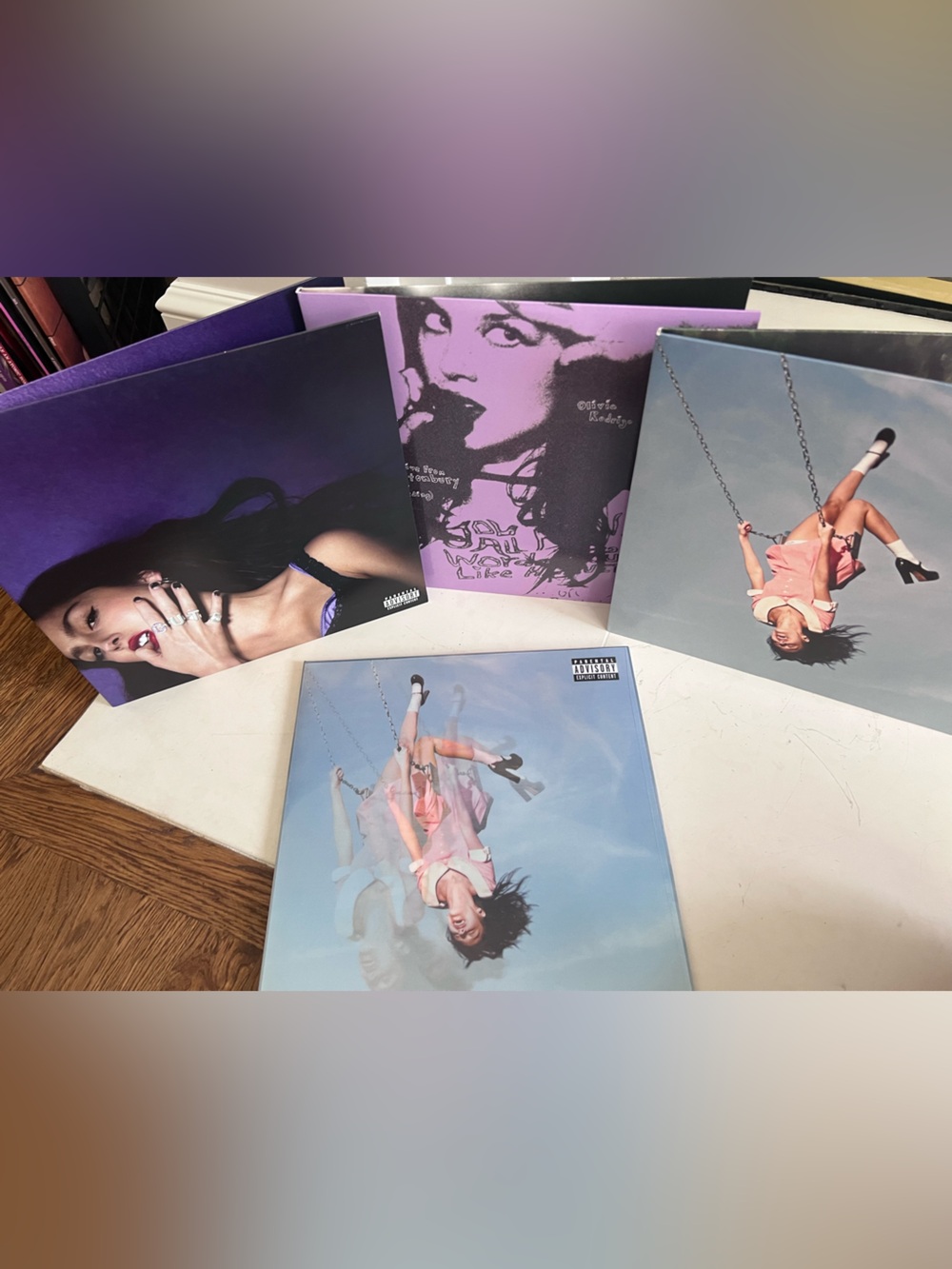 4 vinyl lot Olivia Rodrigo signed vinyls Guts, girl so in love, lenticular